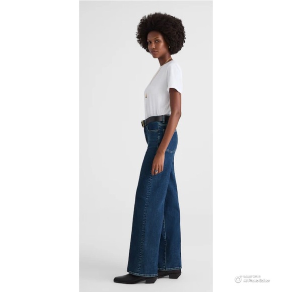 Madewell The Wide-Leg Jean in Patterson Wash Size 32 FLAW - Picture 11 of 17